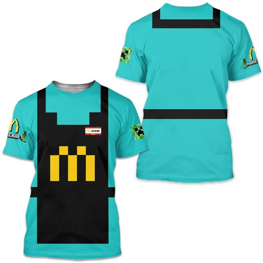 MineCraft X Mcdonald’S Happy Meal Special Edition 3D T-Shirt