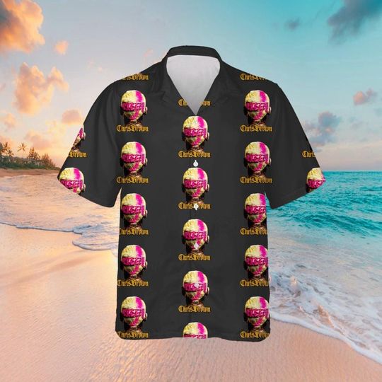 Brown 2025 Hawaiian Shirt, Chris Breezy Bowl XX Tour Hawaii Shirt, Breezy 2025 Concert Tropical Button-Up, Summer Music Fan Gift