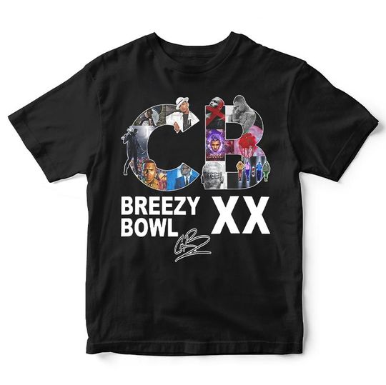 Breezy Bowl XX Shirt, Chris Brown Breezy Bowl XX Tour T-Shirt, Chris Brown Shirt, Chris Brown Fan Gift, Chris Brown Merch, Album Shirt