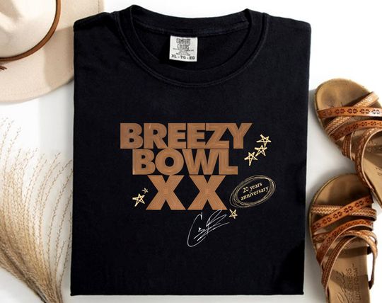 Breezy Bowl XX T-shirt, Chris Brown 2025 Concert Merch