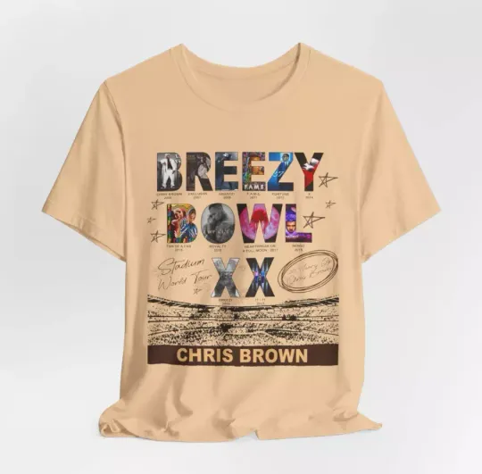 Chris Brown T-Shirt Breezy Bowl XX Unisex Tee Chris Brown 2025 Tour Breezy Bowl