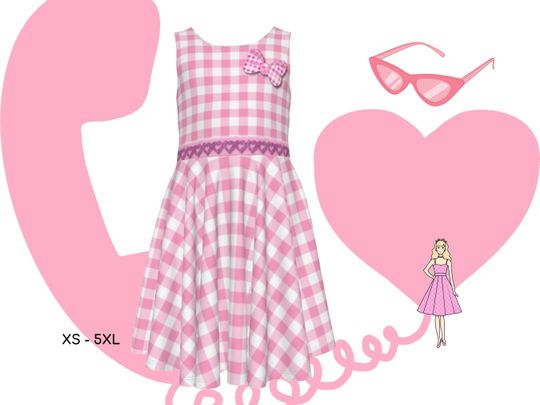 Barb Doll Kids Skater Dress Halloween Dress Cosplay Outfit Gift for Daughter Birthday Party Birthday Gift Harajuku Hit Summer Movie