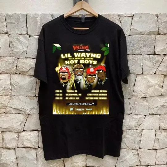 The Hot Boys Lil Wayne A Mini-Tour For 2025 T Shirt Full Size S-5XL