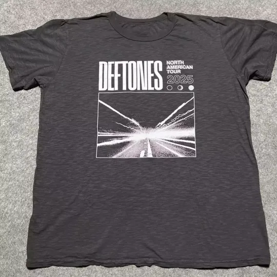 Deftone 2025 North American Tour Concert Dark Heather T-Shirt Reprint S-5XL