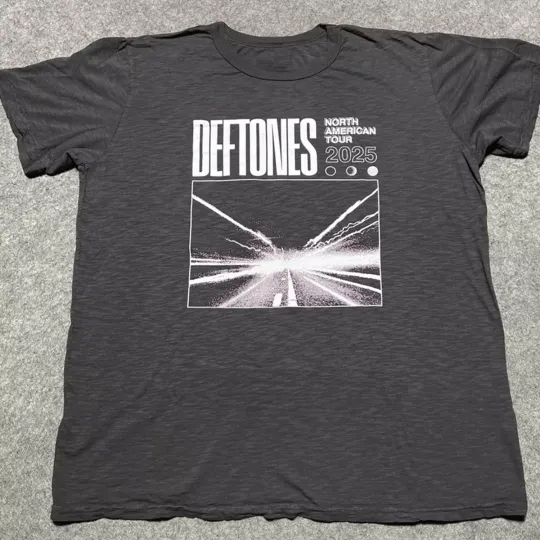 Deftone 2025 North American Tour Concert Dark Heather T-Shirt Reprint