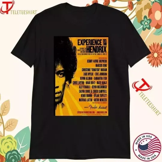 Jimi Hendrix Experience 2025 Iconic Rock Tour T-Shirt
