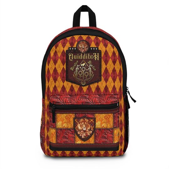 Lion Backpack, Wizard School Bag, Magical Book Inspired Backpack, Courageous Lion Bag, Fantasy Backpack, Wizard Backpack