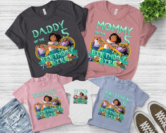 Encanto Birthday Tee,Encanto Family Birthday Tee,Personalized Encanto Birthday,Matching Birthday Family Tee,Encanto,Birthday Girl