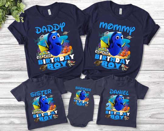 Finding Dory Birthday Tee,Finding Dory Family Birthday Tee,Personalized Finding Dory Birthday,Finding Matching BirthdayFamily Tee