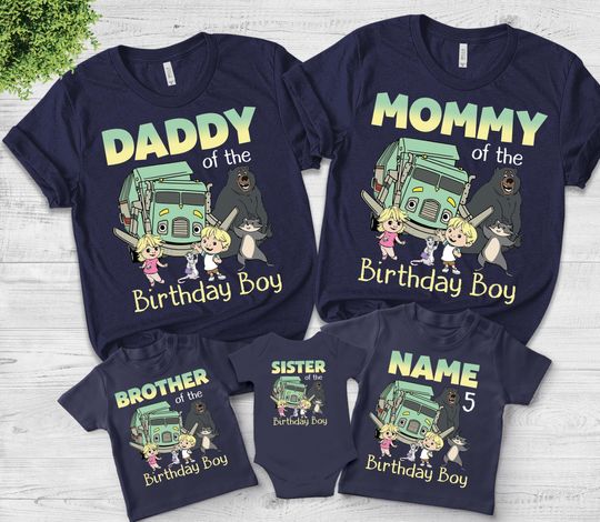 Trash Truck Birthday Shirt, Trash Truck Gifts, Birthday Boy Shirt,Birthday Girl Shirt,Hank Trash Truck,Gift For Kids,Family Matching