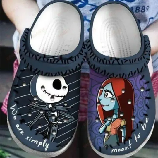 Personalized Jack Skellington Sally The Nightmare Slippers Clogsband Clogs Adult