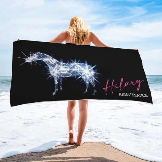 Renaissance Tour Beach Towel,Horse Bath Towel Pool Towel, Beyhive Concert Towel, Anniversary / Birthday Beach Towel, Vacation Gift