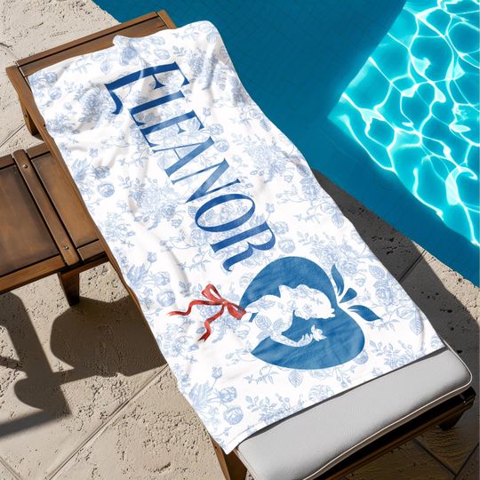 Princess Beach Towel, Gift for Snow White Fan, Personalized Name Towel, Unique Kids Gift, Snow White Pool Towel, Movie Party Favor, for her