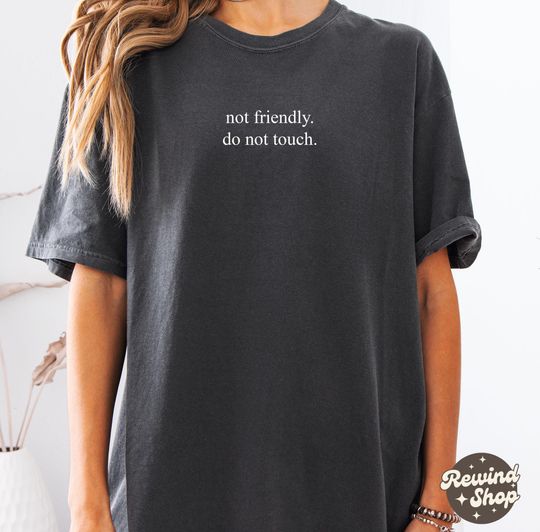 Sarcastic Shirt, Not Friendly Do Not Touch Shirt, Funny Humor Shirt, Adult Humor Shirt, Sarcasm Shirt, Funny Trendy Shirt