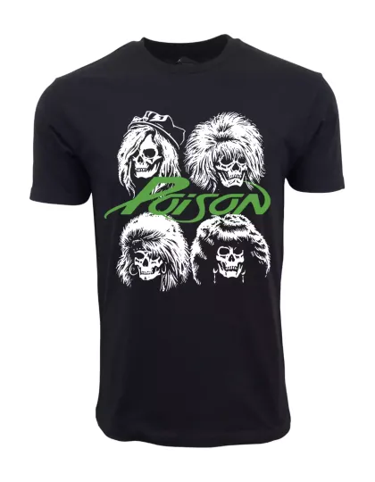 Poison Band Music Four Faces Tour 2025 T Shirt Full Size S-5XL