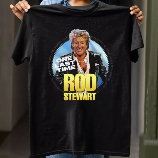 Rod Stewart 2025 Tour Black Unisex T Shirt All Size S-3XL