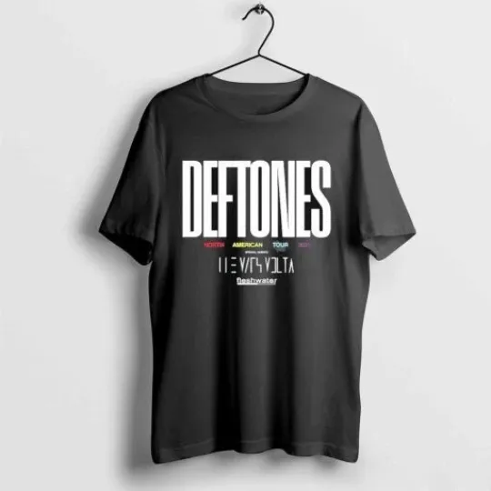 HOT! Deftone 2025 North American Tour Unisex Cotton T-shirt Black, Size S-5XL