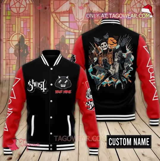 Ghost Band Skull Personalized Baseball Jacket