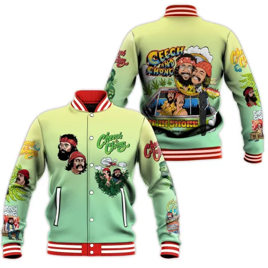 Cheech And Chong Up In Smoke Baseball Jacket