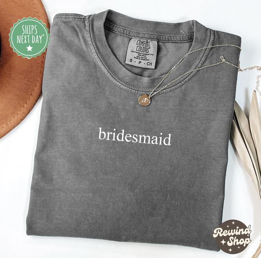 Bridesmaid TShirt, Minimalist Bridesmaid Squad Shirt, Bachelorette Party Shirt, Bridal Shower Shirt, Shirt for Bridesmaids