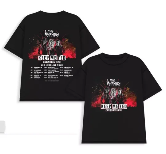 The Warning Band Keep Me Fed World Tour 2025 Unisex All Size S-3XL T-Shirt