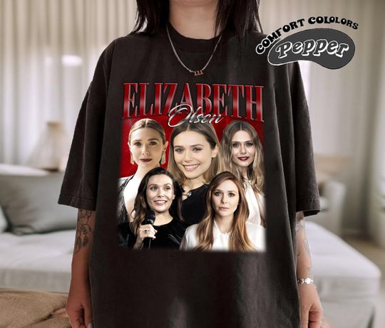 Retro Elizabeth Olsen Shirt, Elizabeth Olsen Retro TShirt, Scarlet Witch Fan Gift, Vintage 90s Shirt, Bootleg Shirt