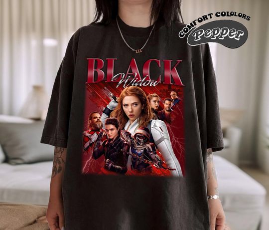 Black Widow Shirt, Natasha Romanoff Retro Shirt, Black Widow Fan Gift, Vintage Shirt, Bootleg Shirt