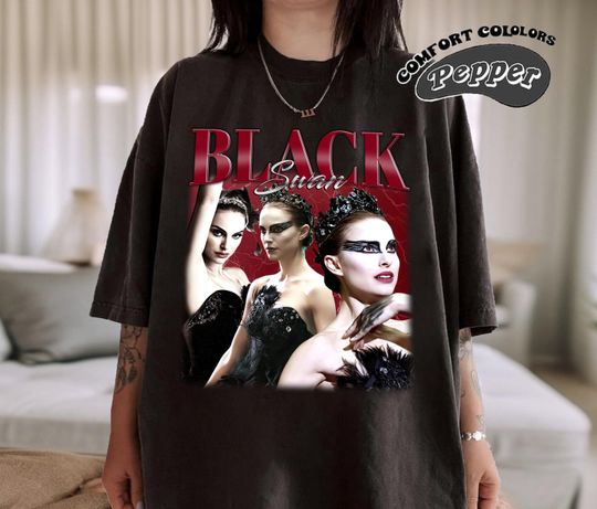 Black Swan Shirt, Black Swan Retro Shirt, Natalie Portman Fan Gift, Vintage Shirt, Bootleg Shirt, Birthday Gift