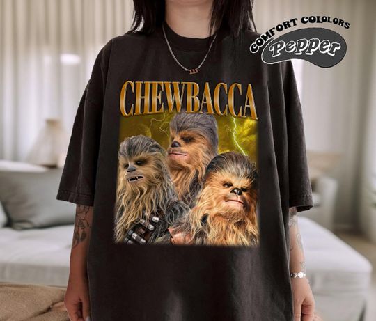 Star Wars Chewbacca Shirt, Star Wars Shirt, Retro TShirt, Chewbacca Fan Gift, Vintage 90s Shirt, Bootleg Shirt