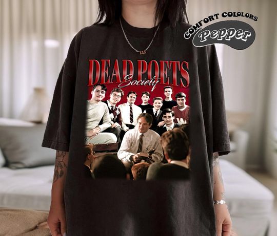 Dead Poets Society Shirt, Dead Poets Society Retro Shirt, Robin Williams Fan Gift, Vintage Shirt, Bootleg Shirt