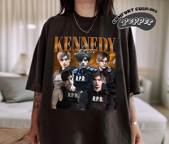 Retro Leon Kennedy Shirt, Leon S Kennedy Retro Shirt, Leon Kennedy Fan Gift, Vintage 90s Shirt, Bootleg Shirt