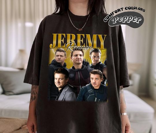 Retro Jeremy Renner Shirt, Hawkeye Retro Shirt, Jeremy Renner Fan Gift, Vintage 90s Shirt, Bootleg Shirt