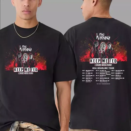 The Warning Band Keep Me Fed World Tour 2025 T-Shirt S to 5X, fan gift