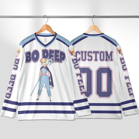 Personalized Toy Story Bo Peep Hockey Jersey, Custom Toy Story Bo Peep Hockey Jersey, Toy Story Hockey Fan Lover Gift