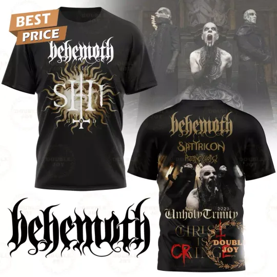 Behemoth The Unholy Trinity Tour 2025 3D T-Shirt