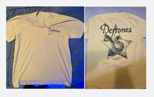 NEW!!! Deftone Texas Exclusive Double Sided 2025 Tour reprint Shirt
