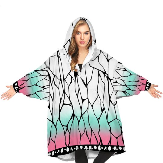 Kochou Shinobu demon Oversized Blanket Hoodie