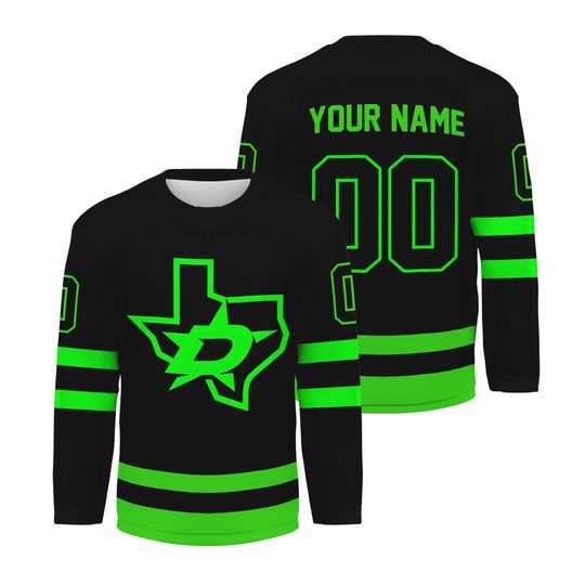 Personalized Dallas Stars Ice Hockey Shirt, Game Day Shirt Unisex Black Color
