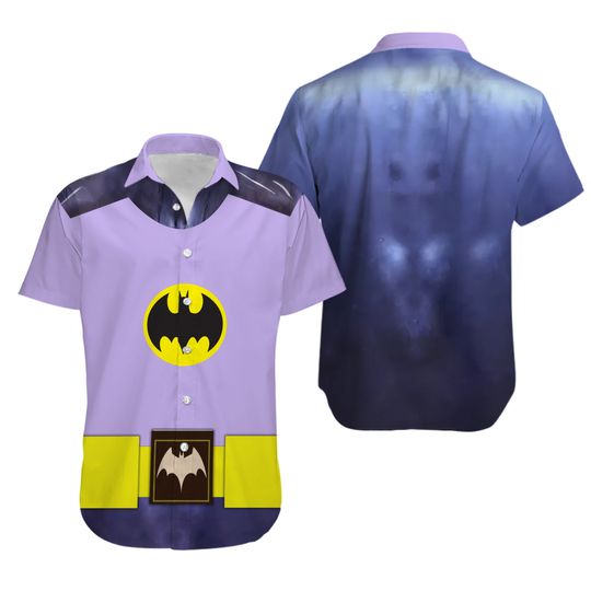 Batman Hawaiian Shirt, Batman Casual Button Down Shirt Unisex Adults