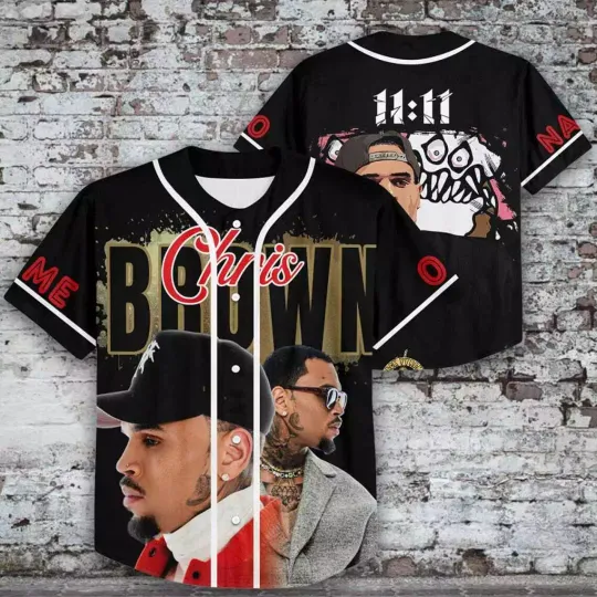 1111 Tour 2025 Best Of Chris Brown Personalized Baseball Jersey