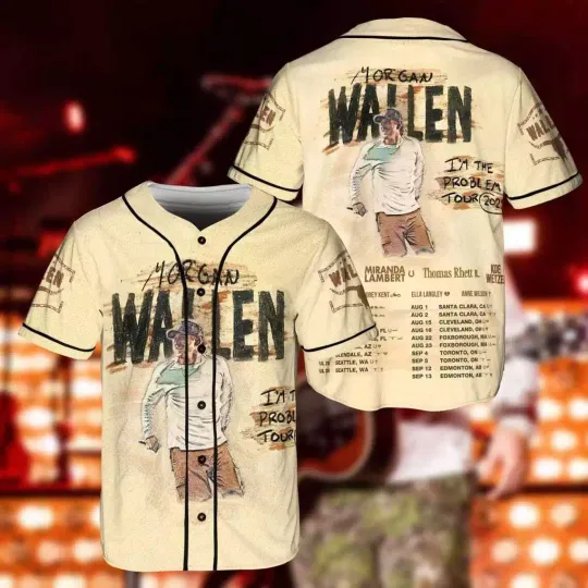 Unisex Wallen Tour 2025 Jersey – I'm The Problem Baseball Fan Shirt
