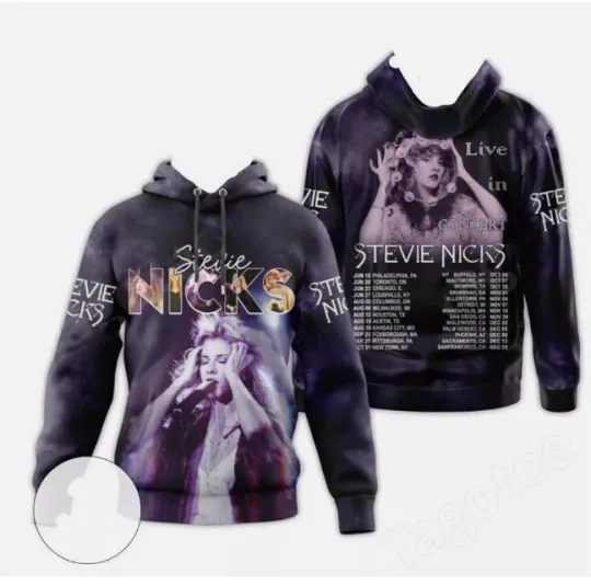 Stevie Nicks 3D Hoodie, 2025 Concert Hoodie, Music Lover Gift