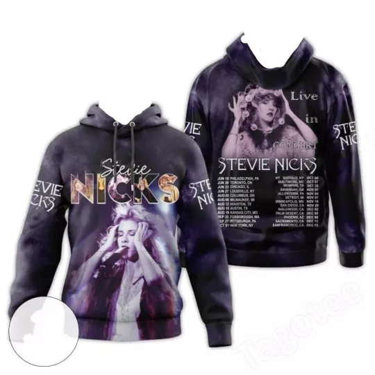 Stevie Nicks 3D Hoodie, 2025 Concert Hoodie, Music Lover Gift