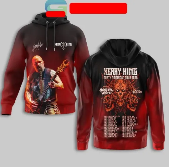 Kerry King North American Tour 2025 3D Hoodie, 2025 Concert Hoodie, Music Lover Gift