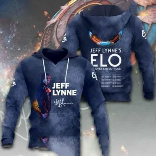 Jeff Lynne Elo The Over And Out Tour Signature 3D Hoodie Gift For Fans