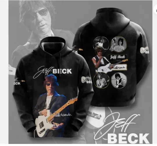 Great design hot Jeff Beck 3D hoodie