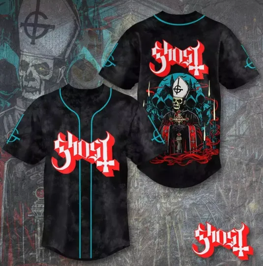Ghost Band Baseball Jersey, 2025 Ghost Band World Tour Baseball Jersey Gifts Fan