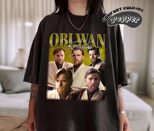 Obi Wan Kenobi Shirt, Luke Skywalker Retro Shirt, Star Wars Fan Gift, Vintage 90s Shirt, Bootleg Shirt