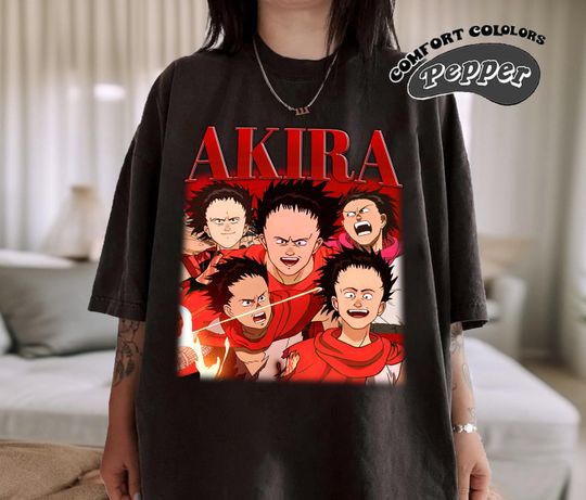 Akira Anime TShirt, Akira Shirt, Tetsuo Shirt, Kaneda Shirt, Akira Fan Gift, Vintage 90s Shirt, Bootleg Shirt