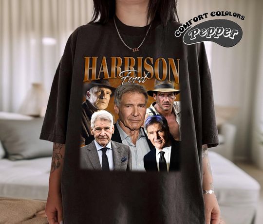 Harrison Ford TShirt,  Indiana Jones Shirt, Han Solo Shirt, Harrison Ford Fan Gift, Vintage 90s Shirt, Bootleg Shirt